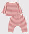 Zweiteiliges Baby-Set aus Frottee weiss AVALANCHE/ STOP