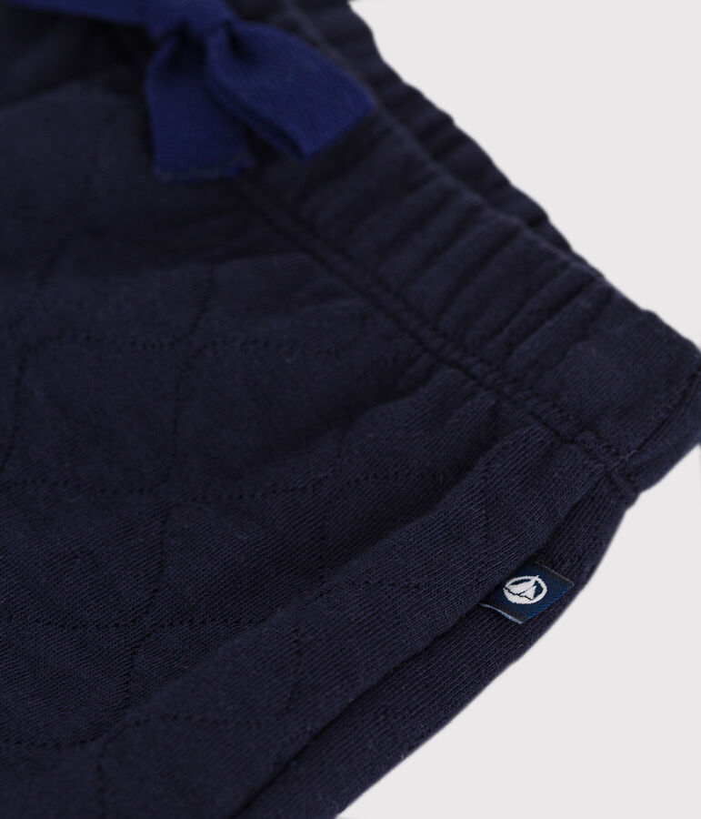 Baby-Hose aus gestepptem Doppeljersey blau