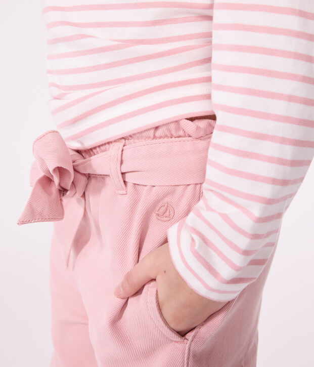 Kinder-Hose aus Baumwoll-/Lyocell-Mischgewebe. rosa