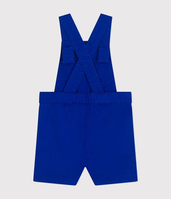 Kurze Baby-Latzhose aus Serge blau SURF