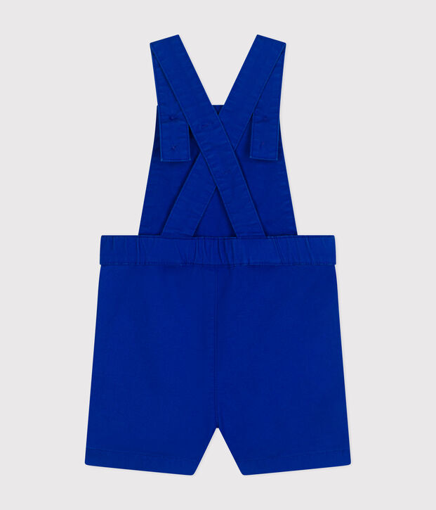 Kurze Baby-Latzhose aus Serge blau