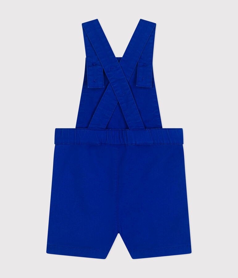 Kurze Baby-Latzhose aus Serge blau
