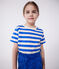 Kurzärmeliges Kinder-T-Shirt aus Baumwolle mit Streifen weiss AVALANCHE/ MULTICO