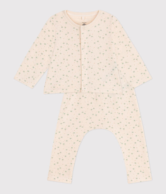2-teiliges Baby-Set aus Baumwolle weiss AVALANCHE/ MULTICO