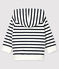 Baby-Kapuzensweatshirt aus Jersey für Jungen weiss MARSHMALLOW/blau SMOKING
