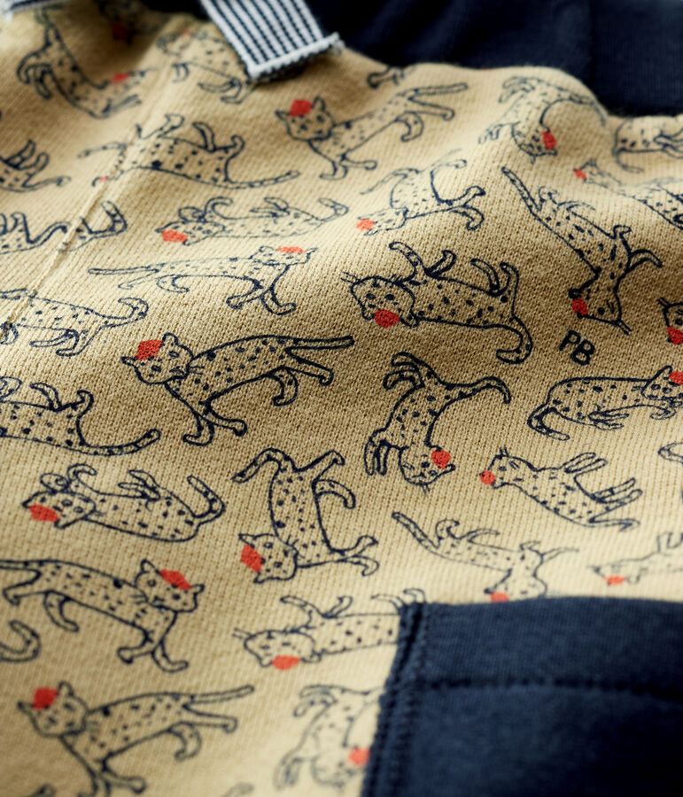 Baby-Hose aus Molton beige/vielfarbig