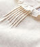 Langärmeliges Kinder-T-Shirt aus Baumwolle für Mädchen beige MONTELIMAR CHINE