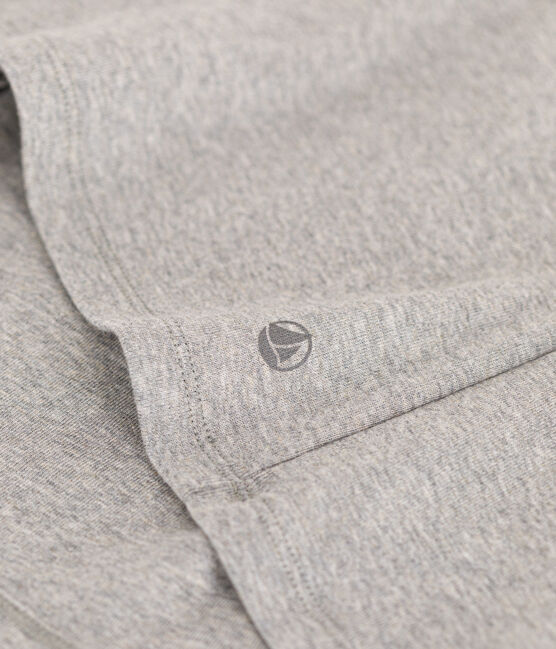 Damen-T-Shirt L’ICONIQUE aus Baumwolle mit Mäusezähnchen grau CHATON CHINE