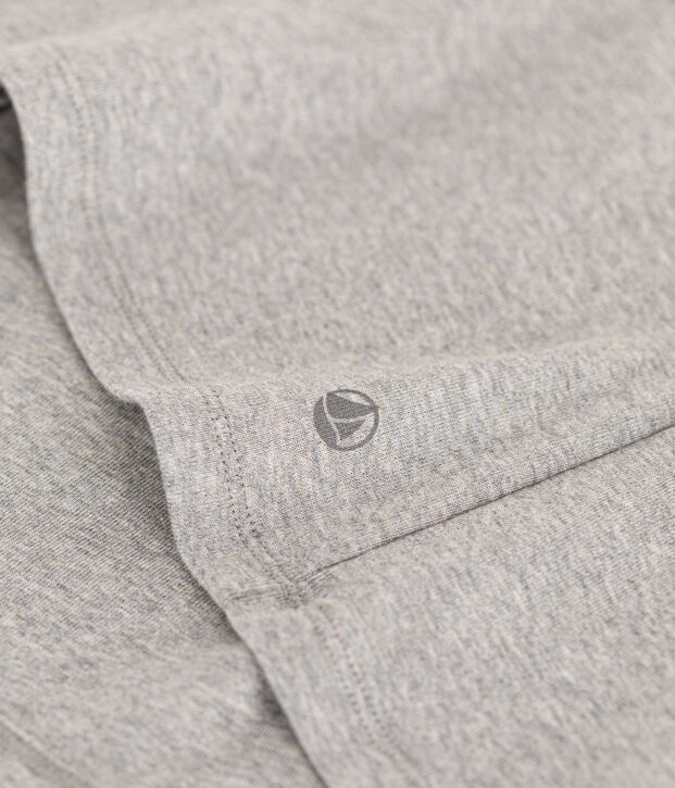 Damen-T-Shirt L&rsquo;ICONIQUE aus Baumwolle mit M&auml;usez&auml;hnchen grau