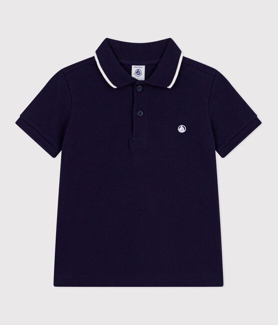 Kurzärmeliges Kinder-Poloshirt aus Baumwolle blau SOIR