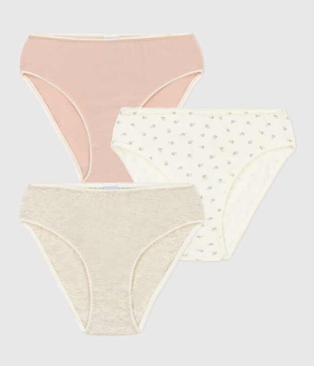3er-Set Slips aus Baumwolle mit Wolkenmotiv f&uuml;r M&auml;dchen vielfarbig