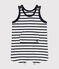 Kurzer Baby-Overall aus Jersey weiss MARSHMALLOW/blau SMOKING