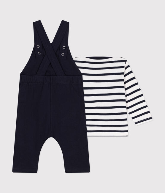 Baby-Latzhose und Streifenshirt aus dichtem Jersey variante 1