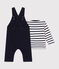 Baby-Latzhose und Streifenshirt aus dichtem Jersey variante 1