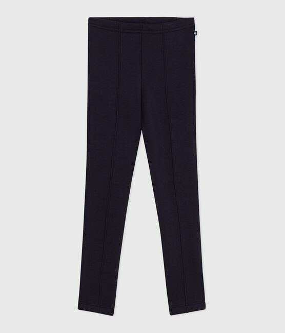 Kinder-Hose im Leggings-Stil aus Molton blau SMOKING