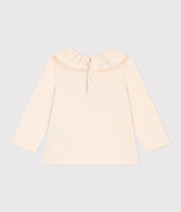 Lang&auml;rmelige Babybluse aus Jersey naturfarben