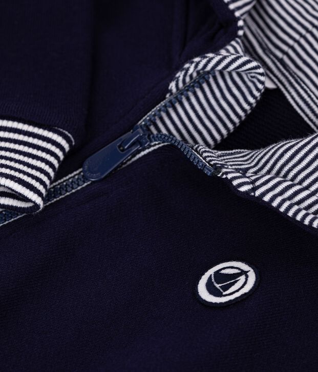 Baby-Kapuzensweatshirt aus Baumwolle mit Streifenverzierungen SOIR