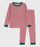 Kinderpyjama aus Baumwolle mit Ringelstreifen STOP/ MARSHMALLOW
