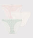 3er-Set Kinder-Slips aus Baumwolle mit Blumenmotiv