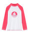 Anti-UV-T-Shirt LSF 50+ Kinder Mädchen und Jungen weiss MARSHMALLOW/rosa CUPCAKE