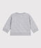 Baby-Cardigan aus einfarbigem festen Baumwollstoff grau FUMEE CHINE
