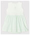 Baby-Body-Kleid aus Bio-Baumwolle für Mädchen weiss MARSHMALLOW/blau HAITI
