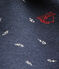 Kurzer Baby-Jungen-Einteiler mit Polokragen und Aufdruck blau SMOKING/weiss FETA