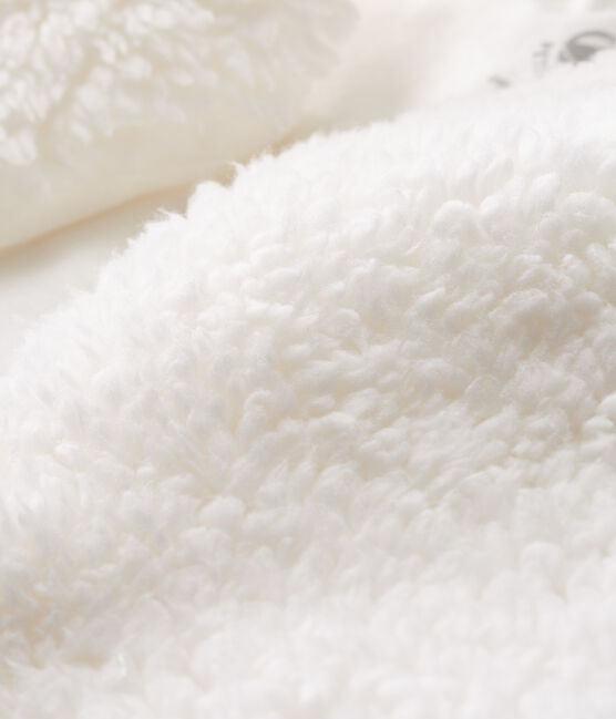 Mouwloze gilet van sherpa babymeisje weiss MARSHMALLOW