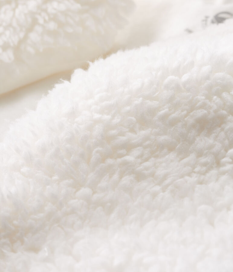 Mouwloze gilet van sherpa babymeisje weiss