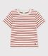 Gestreiftes kurzärmeliges Baby-T-Shirt aus Bio-Baumwolle