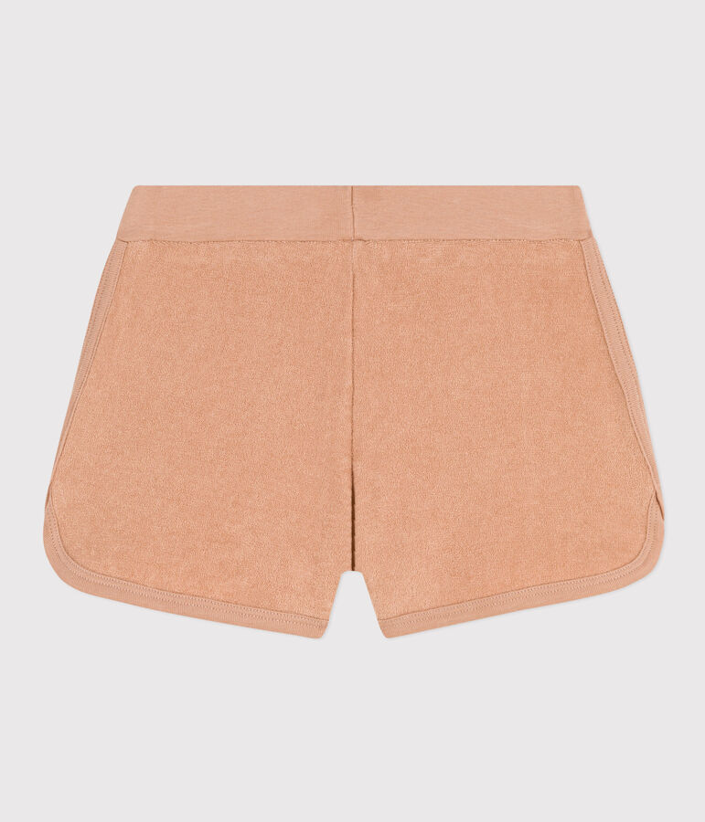 Kindershorts aus Boucl&eacute;-Frottier f&uuml;r M&auml;dchen beige