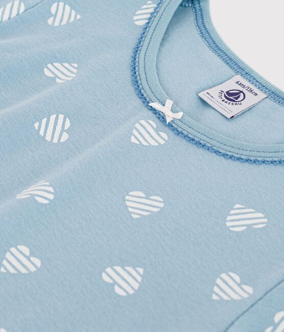 Kurzärmeliges Kinder-Nachthemd aus Baumwolle mit Herzmotiv MIMI/ ECUME