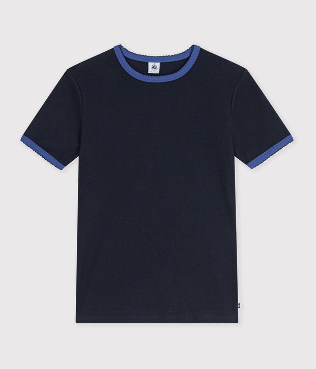 Kurz&auml;rmeliges Damen T-Shirt aus einfarbiger Baumwolle SMOKING