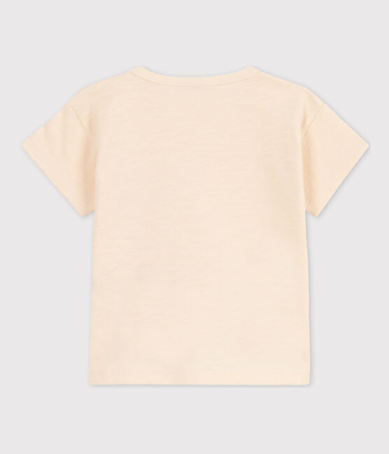 Kurzärmeliges Baby-T-Shirt aus geflammtem Jersey. naturfarben AVALANCHE