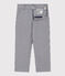 Kinderhose aus gestreiftem Baumwoll-Canvas für Jungen blau MEDIEVAL/weiss MARSHMALLOW