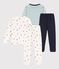 2er-Set Kinderpyjamas aus Baumwolle mit Gorillas/blauen Streifen für Jungen variante 1