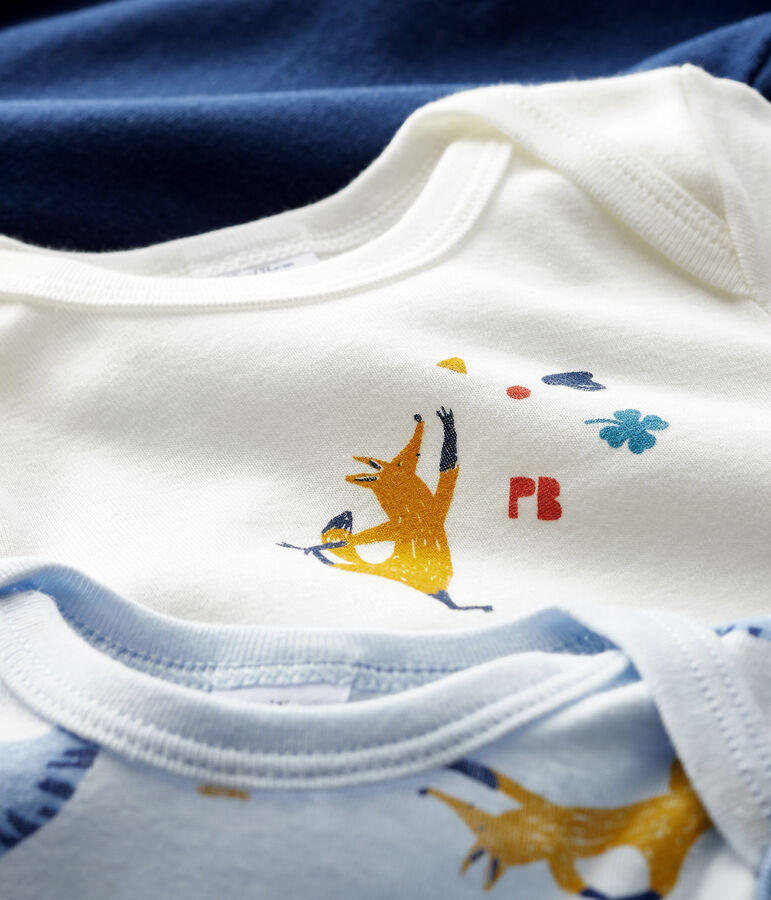 3er-Set lang&auml;rmlige Baby-Bodys f&uuml;r Jungen vielfarbig