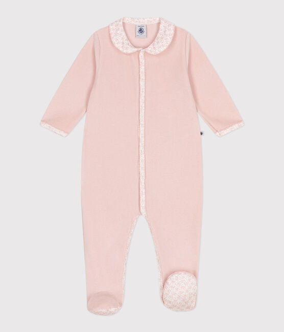 Strampler aus Nicki mit Kragen rosa SALINE