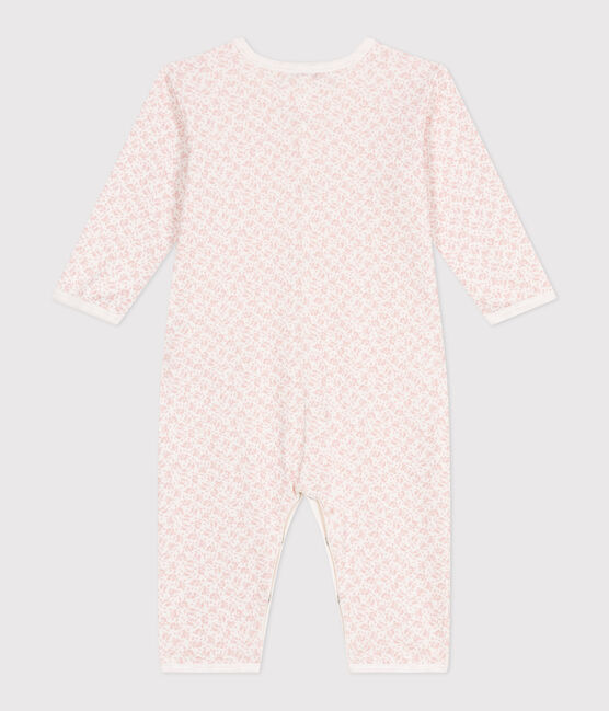 Strampler ohne Füßchen aus Baumwolle mit Blumenmotiv MARSHMALLOW/ PANTY