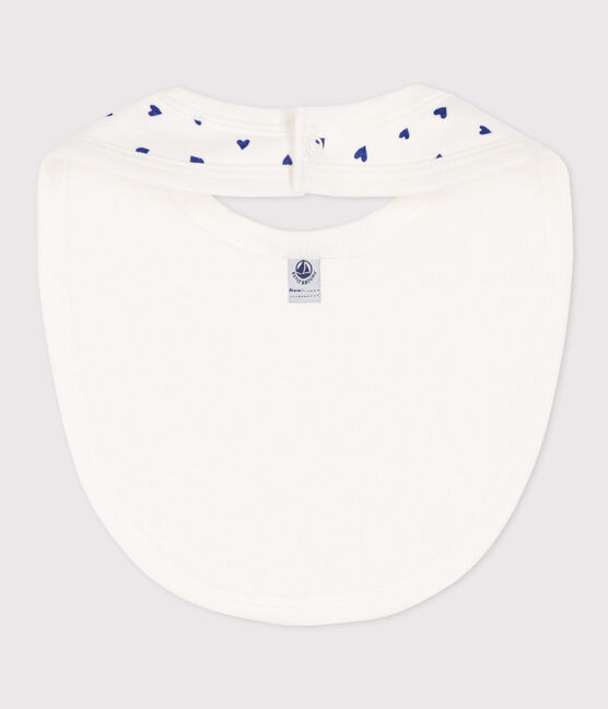 Einzelnes Lätzchen aus Baumwolle weiss MARSHMALLOW/ NEWBLEU