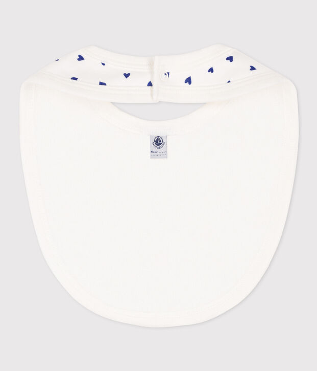 Einzelnes L&auml;tzchen aus Baumwolle weiss/blau