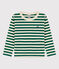 Langärmeliges Kinder-T-Shirt aus Baumwolle für Jungen EVERGREEN/ AVALANCHE