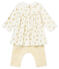 Baby MädchenKleid mit Leggings weiss MARSHMALLOW/gelb DORE
