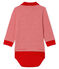 Baby-Polo-Body für Jungen, mit Milleraies-Streifenmuster. rot TERKUIT/weiss MARSHMALLOW