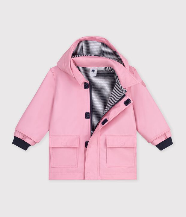 Ikonische Baby-Regenjacke einfarbig rosa