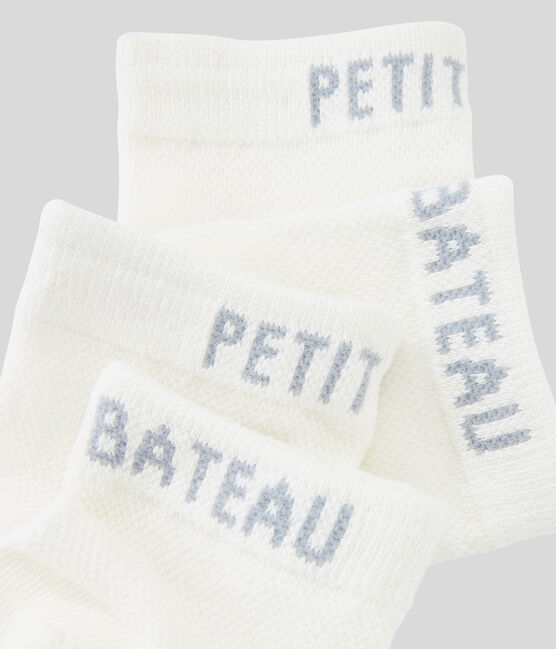 Set mit 2 Paar Kindersocken für Jungen weiss MARSHMALLOW