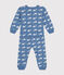 Baby-Pyjama ohne Füße aus Baumwolle mit Wal-Printmotiv blau BEACH/ MARSHMALLOW