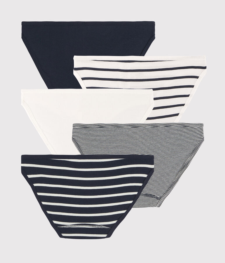 Set mit 5 Damenslips vielfarbig