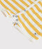 Baby-Kurzoverall aus Baumwolle mit Streifenmuster gelb OCRE/weiss MARSHMALLOW