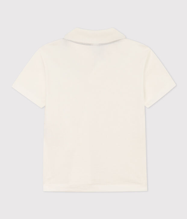 Kurz&auml;rmeliges Kinder-Poloshirt aus Baumwolle f&uuml;r Jungen weiss